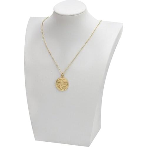 Wish Card Bronze Necklace Lucky Eye Heart Woman Head Lion Compass Bottle Cap Forest Round Pendant Woman Jewelry Party Gift 2021