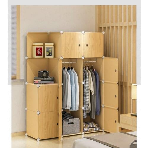 Space-saving small wardrobe large capacity simple single dormitory rental housing home bedroom modern simple storage assembly