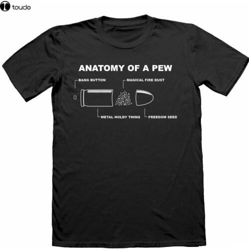 Hot New 2019 Summer Fashion ANATOMY OF A PEW funny t shirts nerdy geeky bullet shooting gun t shirt nerd top Tee Shirt