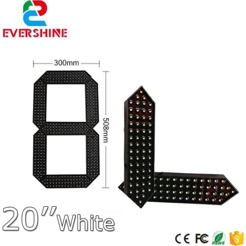 High brightness 12000mcd led display module 7 Segment gas price digital Module 20'' white color led display