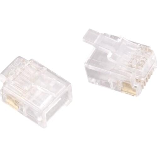 RJ11 6P6C Modular Plug Telephone Adapter Connector Line End 50pcs