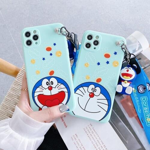 Japan Anime Cat Rabbit Doll Stand Lanyard Soft Silicone Phone Case for Samsung A11 A12 A31 A51 A71 A52 A72 A21S A10 A20 A30 A50
