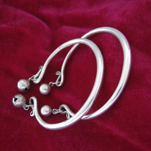 Miao Xiang Dong Village handmade Miao silver wild collar necklace with pendant carved fine collar