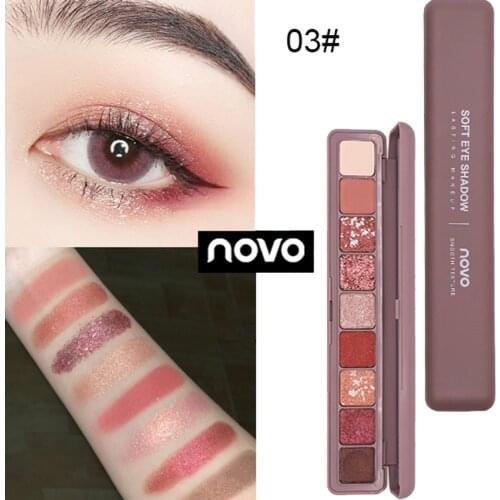 Novo Glitter Galaxy Eyeshadow Palette 9 Colors Pigment Shimmer Matte Eyeshadow Makeup Flash Shine Diamond Shadow Kit