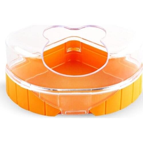 Hamster Sand Bathroom Durable Plastic Sand Bath Container Sandbox Triangular Bathing Sand Bowl Transparent Top