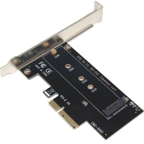 SSU EM2-5001 PCI-E 3.0 X4 to NVMe M.2 NGFF M Key SSD Riser Expansion Card for 2230/2242/2260/2280 M.2 SSD