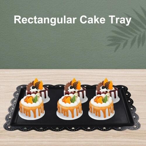European Style Display Tray Mousse Cake Tray Rectangular Cake Tray Pastry Dessert Plastic Tray Long Strip Cake Cabinet