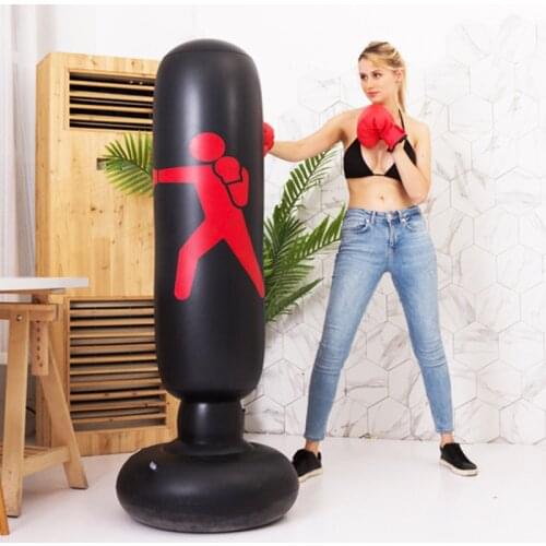 Free Standing Punching Bag Boxing Cardio Kickboxing Fitness Training Adult Home Sandbag