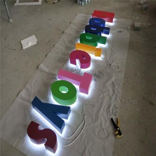 Factory Outlet outdoor advertising backlit Stainless steel led letters