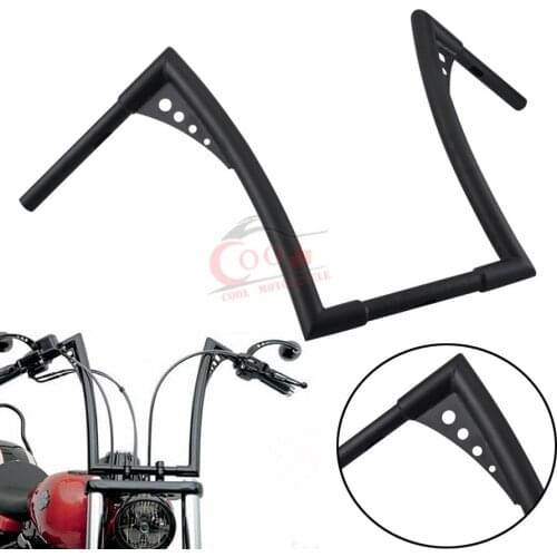 Motorcycle 1-1/4" Black 17" Vintage King Ape Hanger Handlebar For Harley Tour Road King Dyna Softal FLST FXST Sportster XL