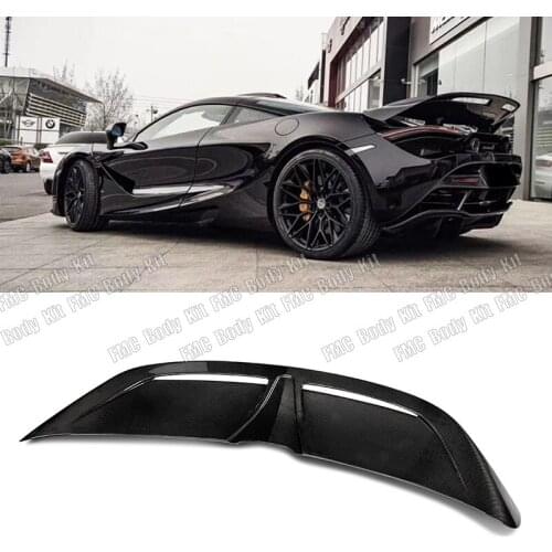 Real Carbon Fiber Rear Wing Fit For McLaren 720S 2017-2020 V Style Rear Spoilers Wing Car Tails Parts 00545