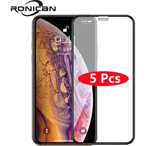 5Pcs Full Cover Tempered Glass For iPhone 11 12 Pro Max XR XS Screen Protector Protective Film For iPhone X XS Max 12 mini 12Pro