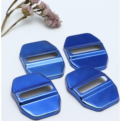 4PCS Auto Case Stainless Steel Door Lock Buckle Protective Cover For Mercedes-Benz benz GLC X253 C253 2015 2016-2018 Car Styling