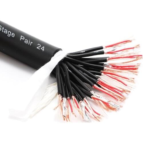 1 meter 24 channels multi-channel signal audio microphone cable stage box performance 12-core mobile mixer cable