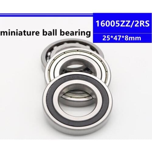 20pcs 16005ZZ 16005-2RS 16005 -2Z 25*47*8 mm shielded thin wall deep groove ball bearing 25x47x8 mm