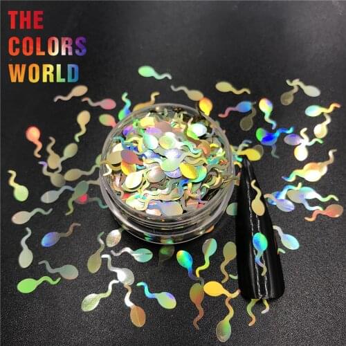 TCT-343 Sperm Tadpole 12MM Nails Glitter Nail Art Decoration Body Art Makeup Tumblers Crafts Festival Accessories Party supplier