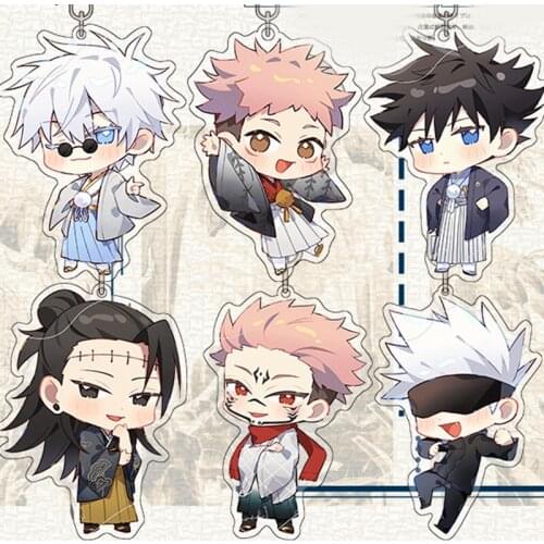 Anime Jujutsu Kaisen Keychain Bag Pendant Acrylic Key Chain Decoration Accessory Keyring Charm Keychain