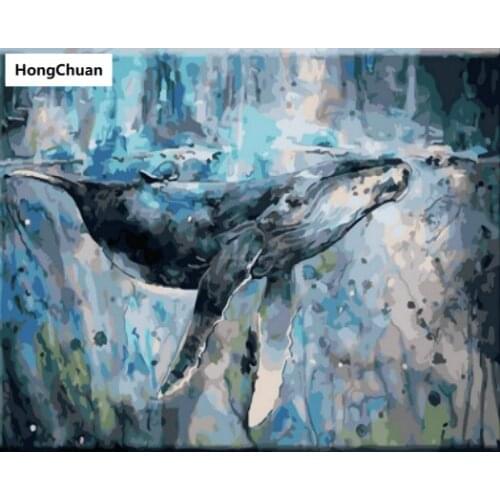 Fast Delivery Deep Sea Whale 5D DIY Square/Round Diamond Painting MosaicCrossStitch HomeDecoration Mural ChristmasGift New Year