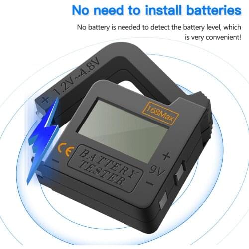 LCD Digital Battery Tester Universal Accurate Batteries Volt Checker AA AAA CD 9V Button Cell Power Battery Measuring Device