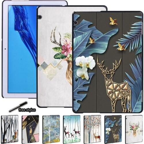 For Huawei MediaPad T3 8.0/T3 10 9.6"/T5 10 10.1"/M5 Lite 8/M5 Lite 10.1"/M5 10.8" Plastic New Tablet Hard Shell Case+Pen