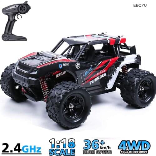 EBOYU HS18312 1:18 4WD 36KM/H High Speed RC Car 2.4Ghz Off Road Remote Control Car Cross-Country Car for Adults and Kids