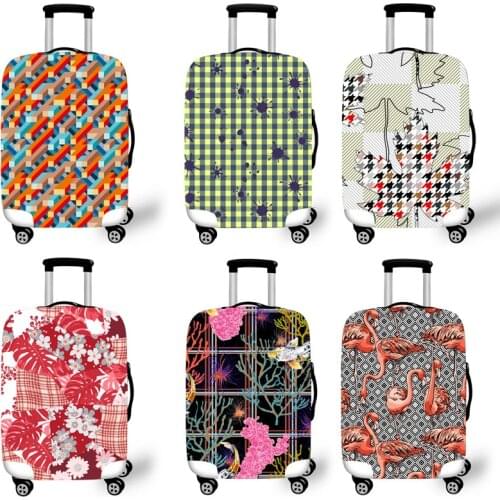 Elastic Luggage Protective Cover Case For Suitcase Protective Cover Trolley Cases Covers 3D Travel Accessories Lattice Pattern1