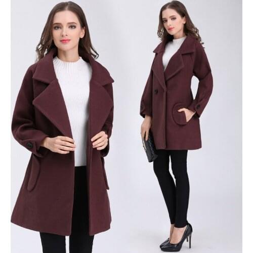 Feminino Casaco Winter Coat Women Plus Size 4XL 5XL Wool Blend Women Coat Outwear Abrigo Mujer Femme Coats KJ172 s