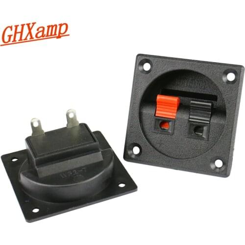 GHXAMP 2 Way Speaker Terminal Wiring Clip Audio Block LoudSpeaker Plastic Junction Box For Mini Speaker 56*56MM 2PCS