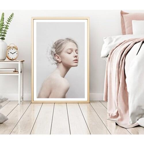 Modern Nordic Figure Characters Canvas Painting Art Print Poster Abstract Girl Pictures Wall Art for Bedroom Living Room