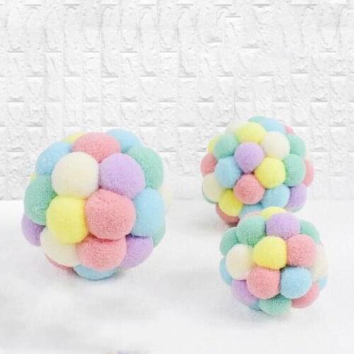 Pet toys colorful with sounding cat bell ball toys Multi Size cat toys dog toys pet appliances