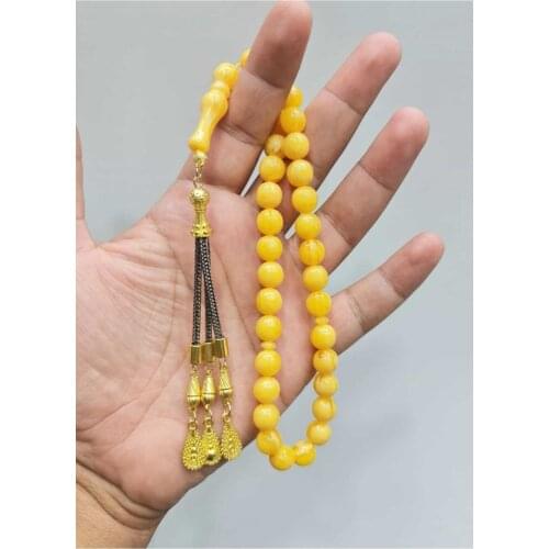 Islamic Tasbih Muslim Rosary Beads 33 Prayer Rosary For Men Bracelet For Men Accessory amber oltu amber stone Handmade Turkey