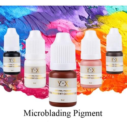 8ML Eyebrow Pencil Color Ink Eyebrow Professional Permanent Makeup Color Custom Ink Set Tattoo Supplies Black Brown Red 1 PCS