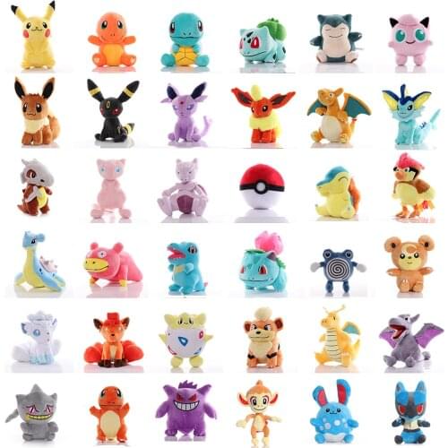 Kawaii Anime Pikachued stuffed toys Pokemoned Plush Charmander Squirtle Bulbasaur fine for children baby toys