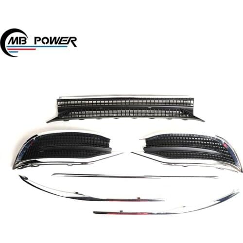 S CLASS W222 small body kit fit for high quality S CLASS W222 front bumper chrome trims and grille body kit