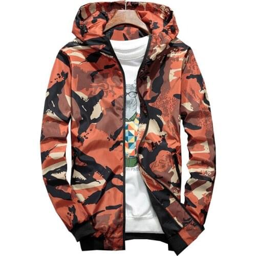 Men Autumn Winter Jackets Men Camouflage Hooded Coats Casual Zipper Windbreaker Men Clothing Jackets Clothes For Men Streetwear