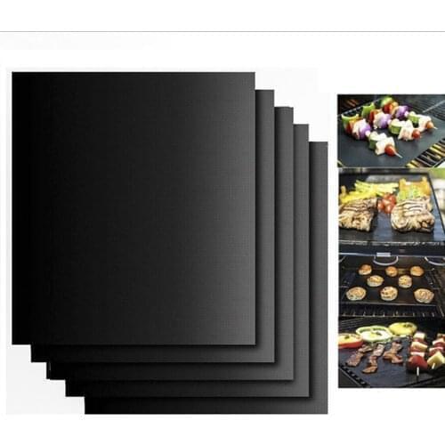 Reusable Non-Stick BBQ Grill Mat Pad Heat-resistant Baking Sheet Copper Grill Mat Pad Outdoor Picnic Cooking Oven Tools