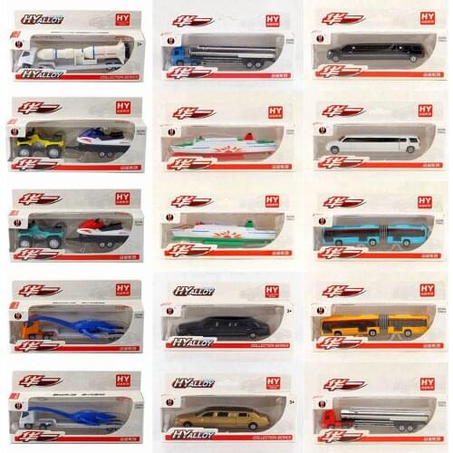 High simulation 1:87 alloy childrens extended car model,flatbed trailer and tanker toy,original packaging,free shipping