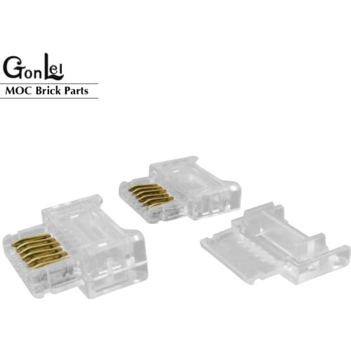 NEW Crystal Head Connectors with Metal Chip Block Brick Parts fit for WeDo2.0 Sensor Motors 45300 WeDo 2.0 Core Set Robotic Toys