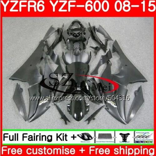 Fairing For YAMAHA YZF600 YZFR6 Matte black 08 09 10 11 12 13 14 15 70SH7 YZF-R6 YZF R6 2008 2009 2010 2011 2012 2013 14 2015
