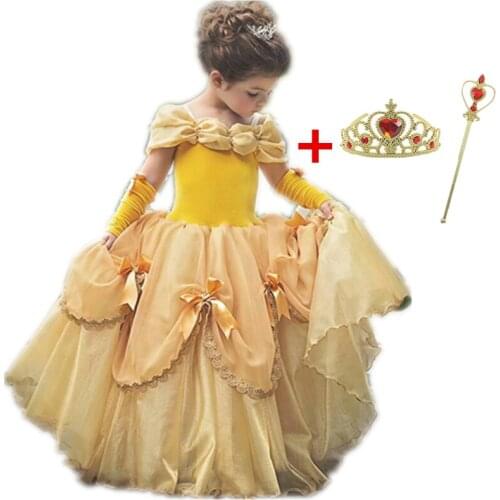 Princess Dress For Baby Girls Helloween Costumes for Kids Girls Cosplay Clothing Fairy Roleplay Dresses Children Clothes