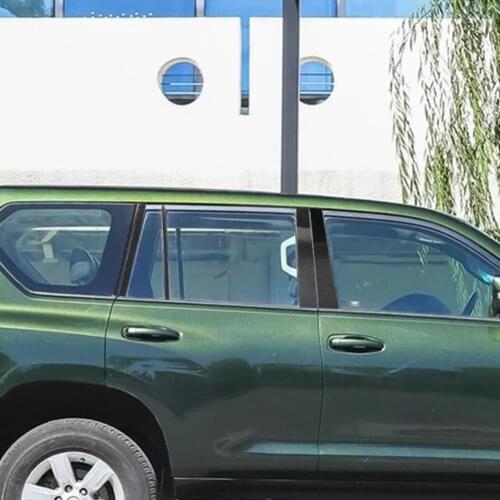 Durable Window B C Pillar Stickers Wear-resistant 10x Carbon Fiber Window B C Pillar Stickers Trim for Land Cruiser Prado 10