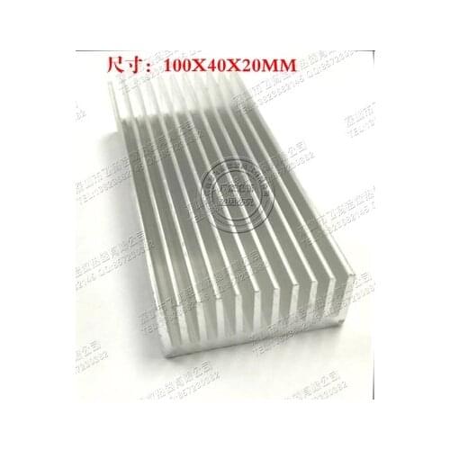 Fast Free ship 2pcs/lot Aluminum alloy radiator,cooling fin 100*40*20MM Pure aluminum heat sink