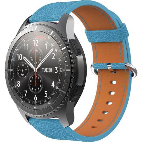 Classic Luxury Leather Straps Watchband Wristband For Samsung Gear S3/For Huawei Watch GT 46mm/Amazfit GTR 47mm Smart Wriststrap