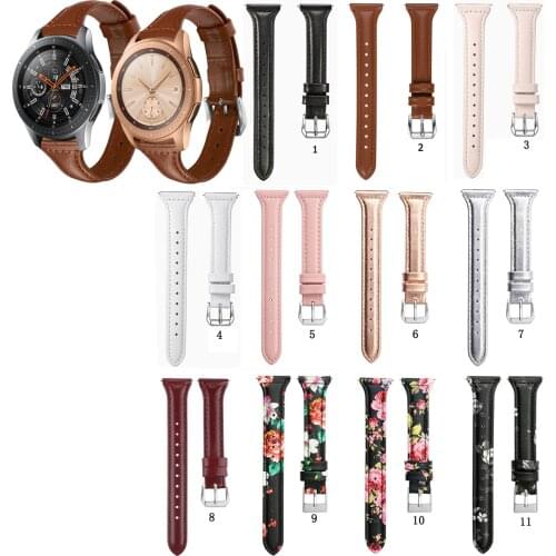 20mm 22mm Slim Genuine Leather Band Strap for Samsung Galaxy Watch 42mm 46mm/Samsung Watch3 41mm 45mm Watchband accessories