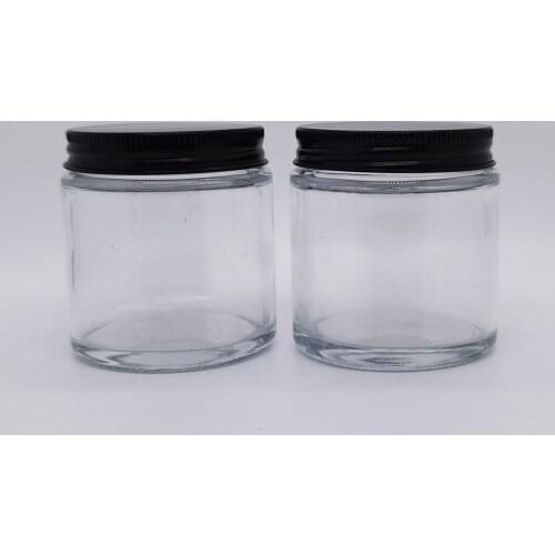 2pcs 100g Glass Bottles with Black Aluminum Lids 100ml Spice Bottles Pill Container Candy Vials Kitchen Jars