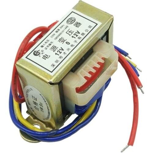 Power Transformer EI48-18 8W/VA 220V to Dual 12V 0.3A 12V×2 Power Frequency AC