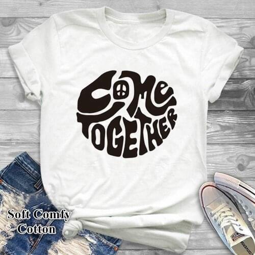 U me together Cotton Graphic Tee for Women Girls Soft Comfy Stylish and Versatile Shirts funny slogan Women grunge tumblr Tops