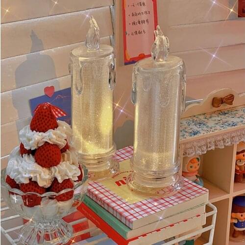 W&G Ins Creative Candle Lights Retro Photo Props Atmosphere Lights Desktop Ornaments Holiday Gift Lighting Bedroom Night Lights