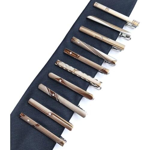 Stainless Steel Tie Clips Men Fashion Neckwear Jewelry Accessories Metal Tie Clips Male Necktie Gift for Men Clothing Decoration