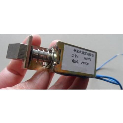 1pc DC through type / automatic reset push-pull automatic door lock solenoid with bolt 0837TS